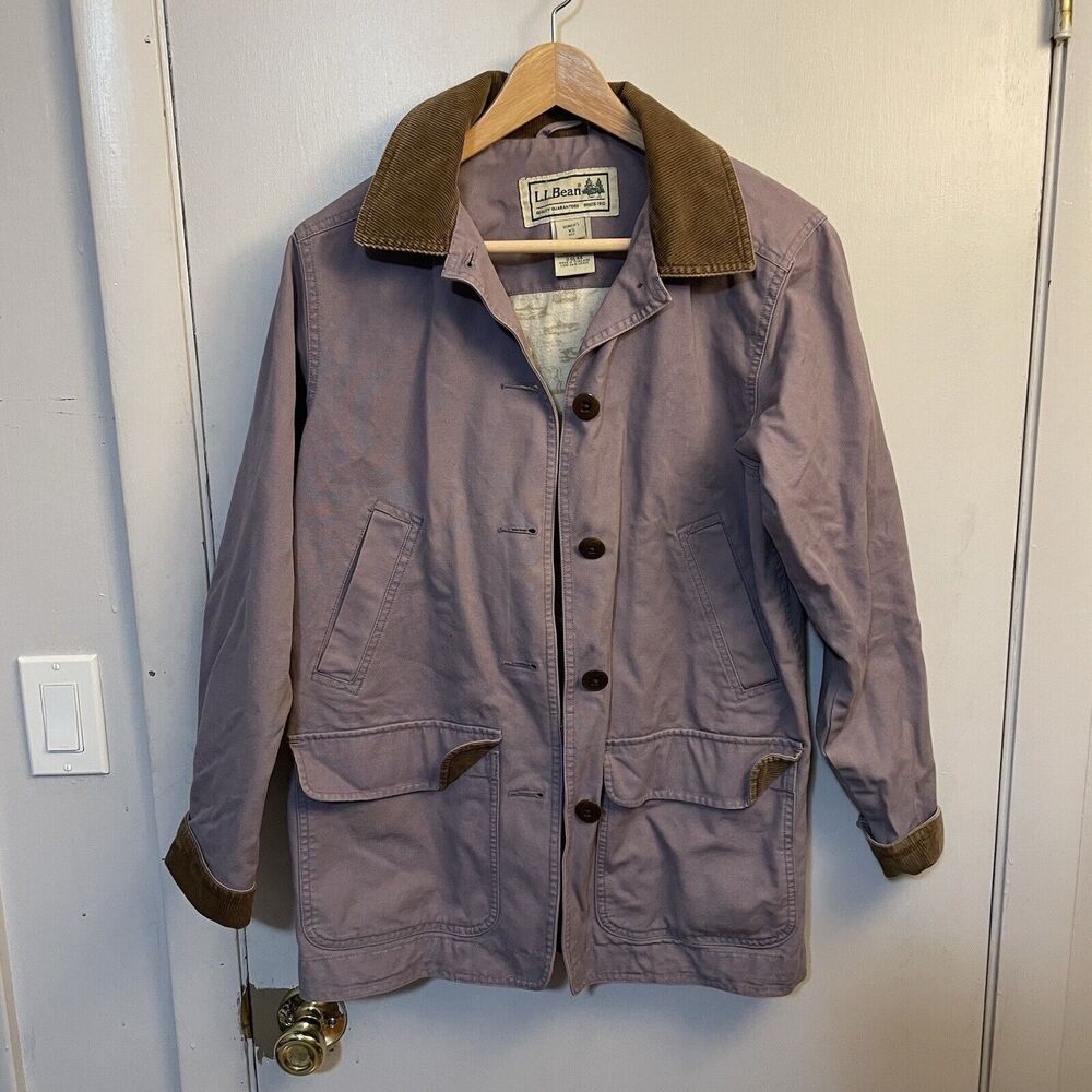 LL Bean Chore Coat Jacket Insulated Womens XS Lavender Purple 90s Outdoor